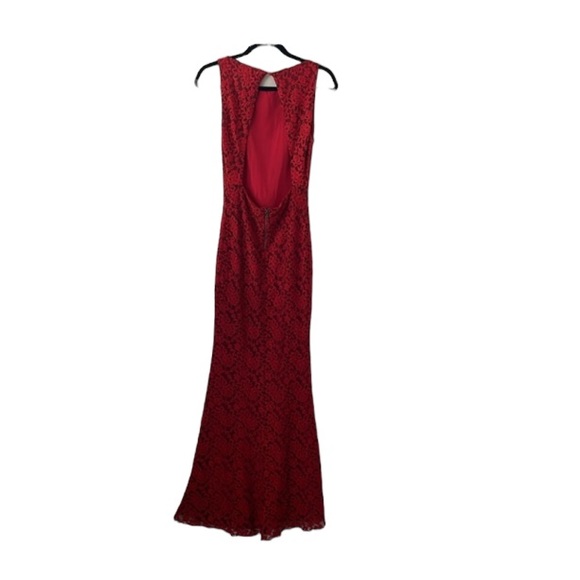 Alice + Olivia Crimson Lace Maxi Dress - Picture 3 of 11